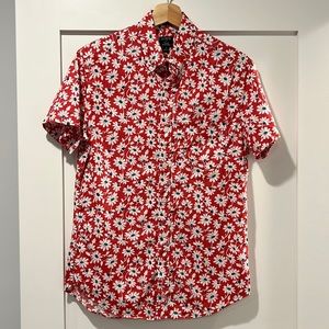 Jcrew Floral Pattern Print Button Down